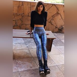 Living Dead Blue Dragon Scale Leggings